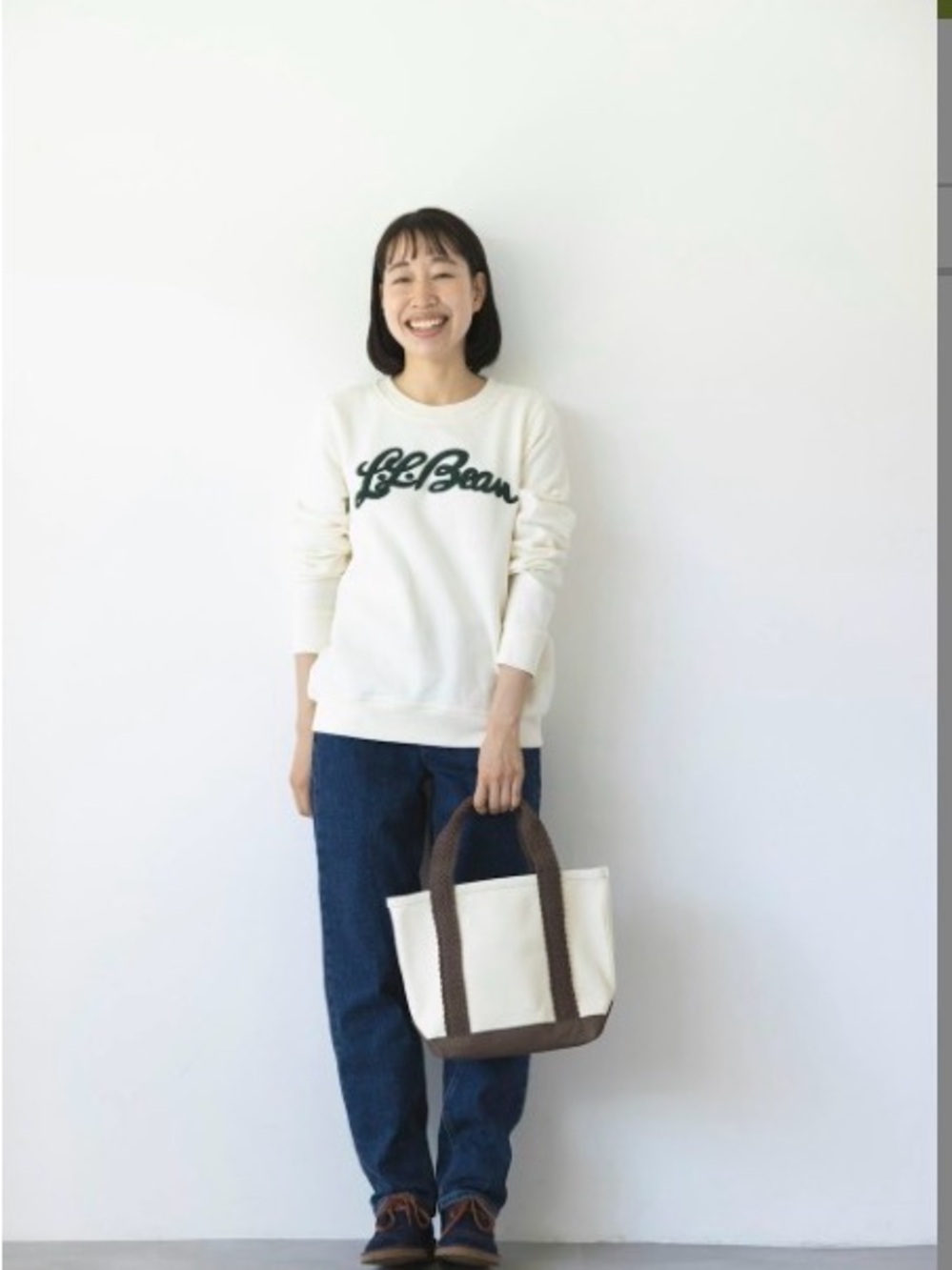 L.L. Bean Boat and Tote bag braided web handle Japan special NWT